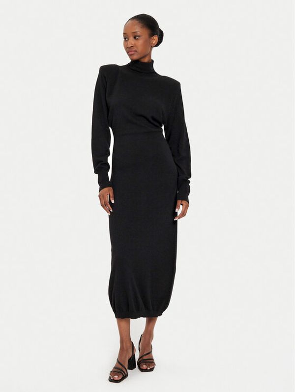 Kontatto Kontatto Pletena obleka 3M0175 Črna Regular Fit