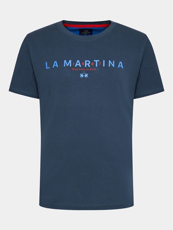 La Martina La Martina Majica WMR005 JS206 Mornarsko modra Regular Fit