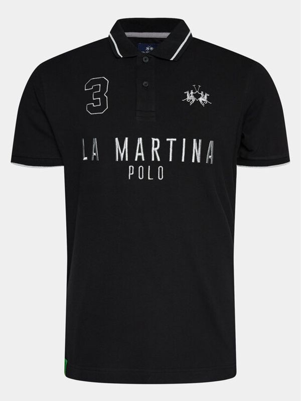 La Martina La Martina Polo majica YMP320 PK001 Črna Regular Fit