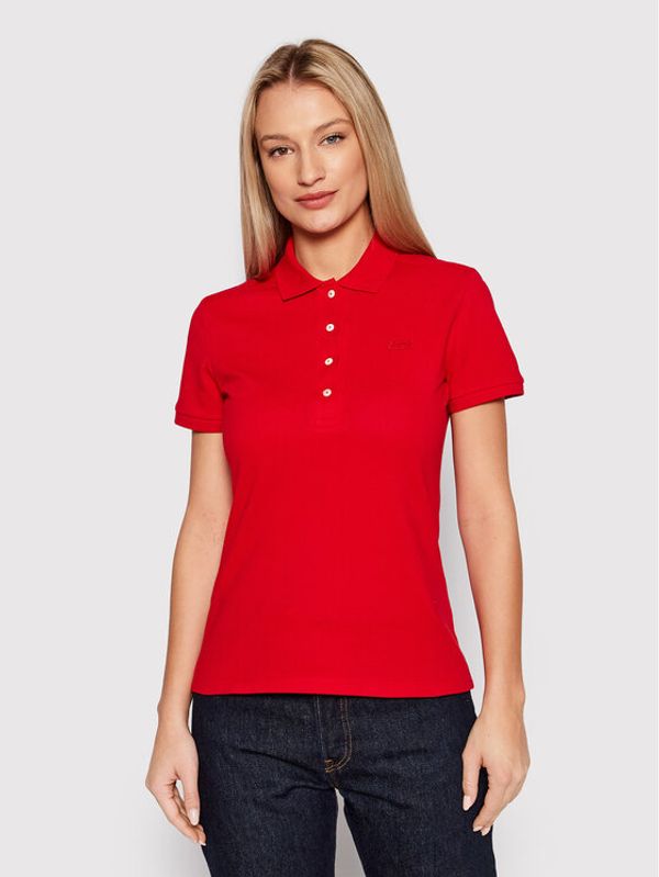 Lacoste Lacoste Polo majica PF5462 Rdeča Slim Fit