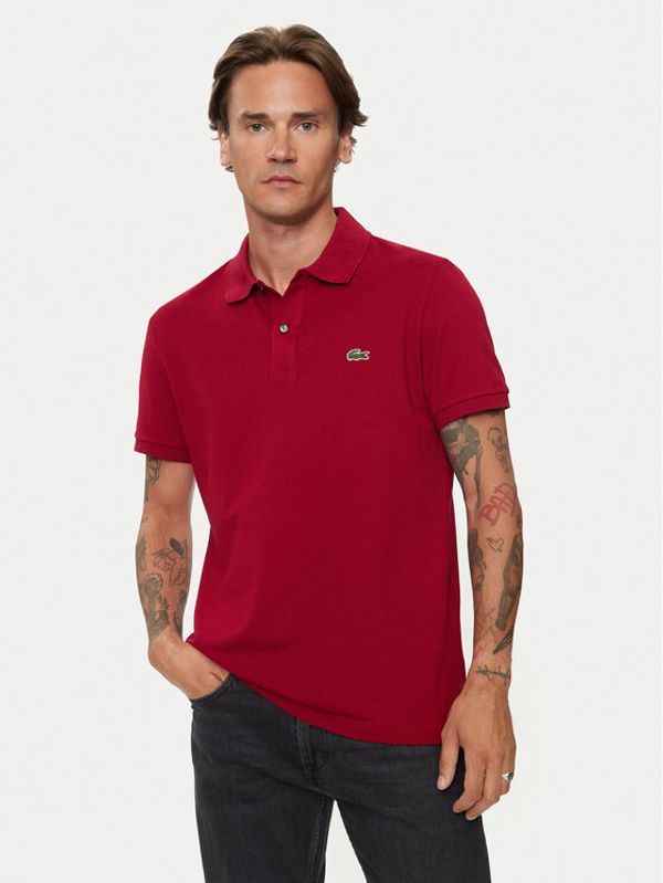 Lacoste Lacoste Polo majica PH4012 Bordo rdeča Slim Fit