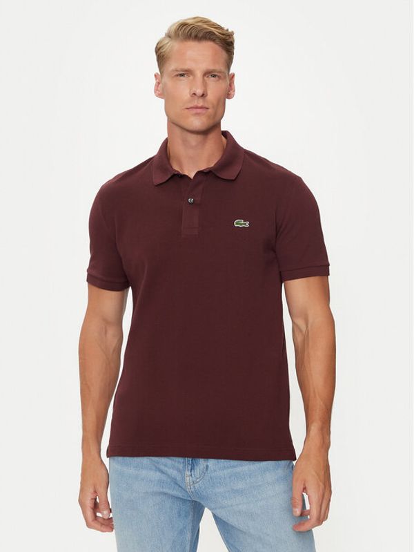 Lacoste Lacoste Polo majica PH4012 Bordo rdeča Slim Fit