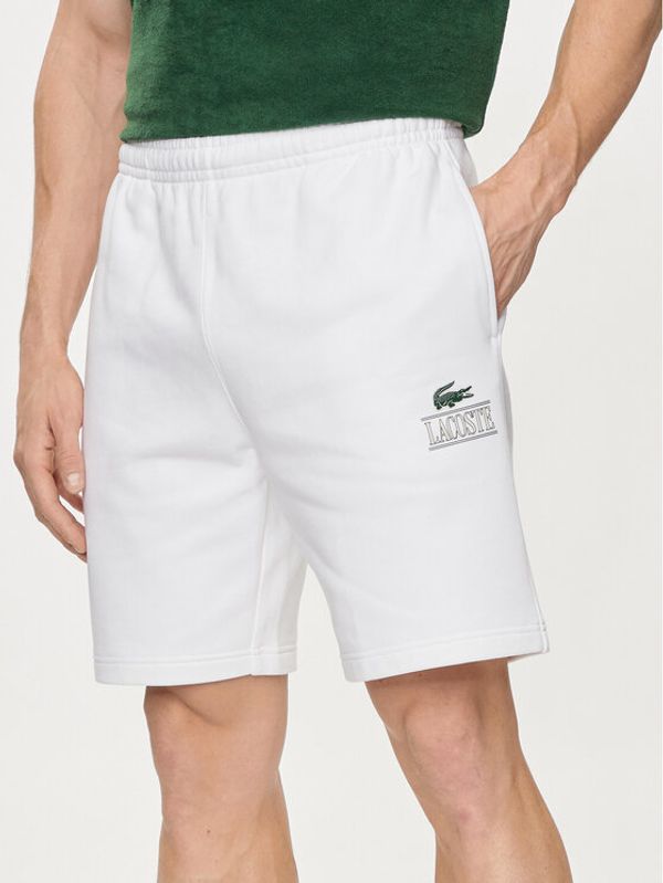 Lacoste Lacoste Športne kratke hlače GH1220 Bela Regular Fit