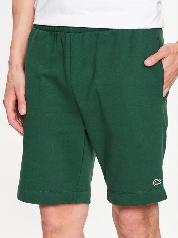 Lacoste Lacoste Športne kratke hlače GH9627 Zelena Regular Fit