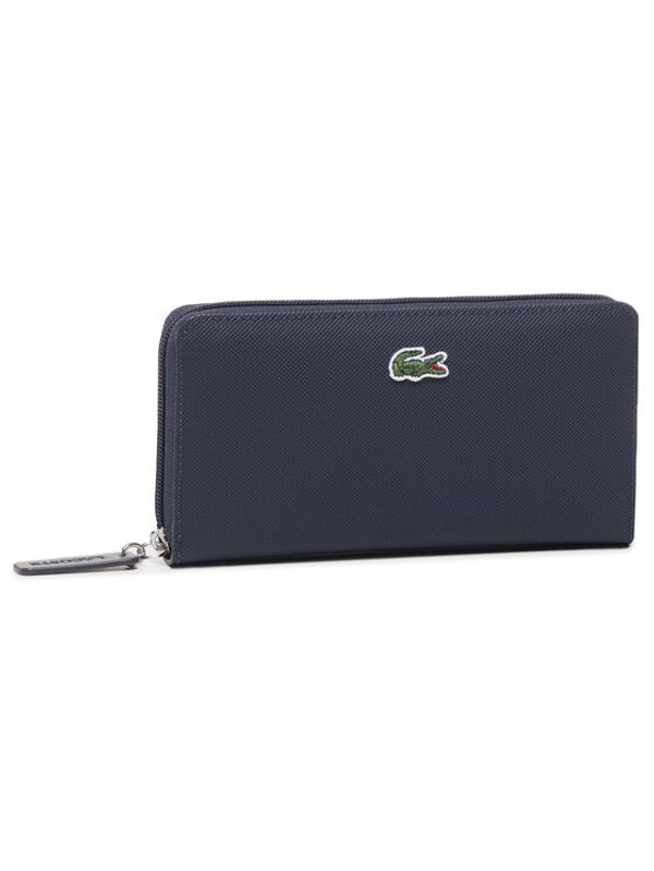 Lacoste Lacoste Velika ženska denarnica L Zip Wallet NF2900PO Mornarsko modra