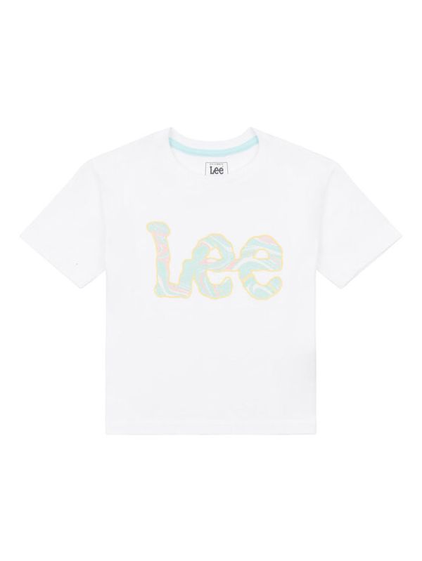 Lee Lee Majica Marble Print LEG5082 Bela Regular Fit