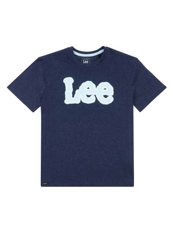 Lee Lee Majica Large Puff Print LEE0138 Mornarsko modra Regular Fit