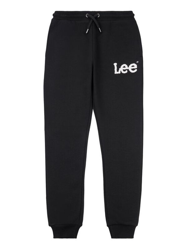 Lee Lee Spodnji del trenirke Wobbly Graphic LEE0011 Črna Regular Fit