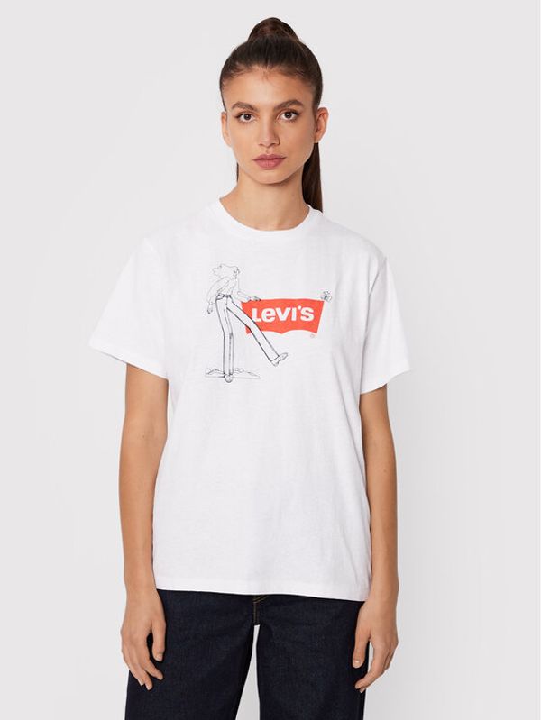 Levi's® Levi's® Majica Graphic Jet A0345-0032 Bela Loose Fit