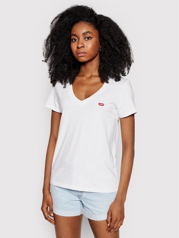 Levi's® Levi's® Majica Perfect V-Neck Tee 85341-0002 Bela Regular Fit