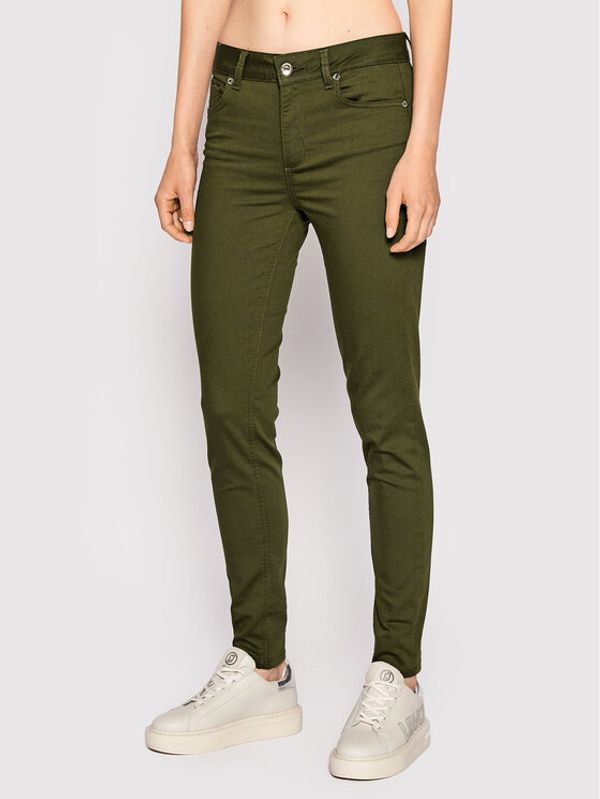 Liu Jo Liu Jo Hlače iz tkanine WF2362 T7144 Zelena Skinny Fit