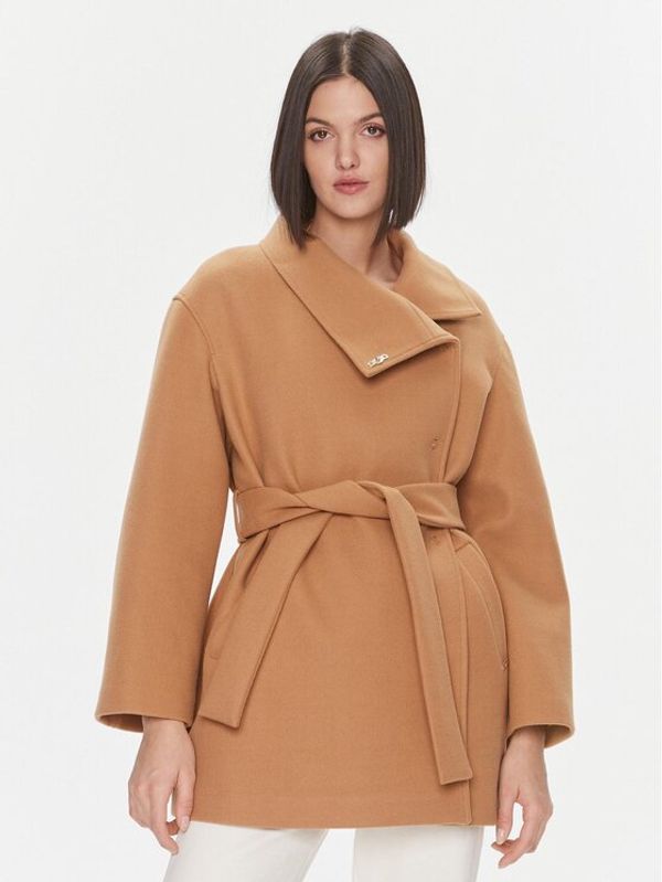 Liu Jo Liu Jo Prehodni plašč MF3306 J4600 Bež Relaxed Fit