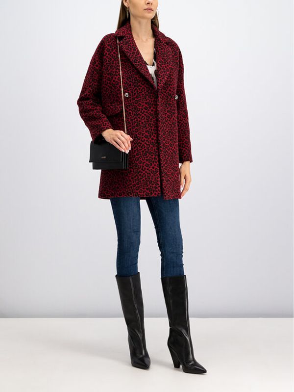 Liu Jo Liu Jo Volneni plašč W69174 T4074 Bordo rdeča Regular Fit