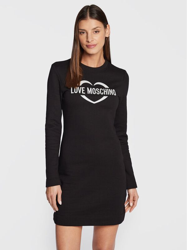 LOVE MOSCHINO LOVE MOSCHINO Pletena obleka W5C0003M 4055 Črna Regular Fit