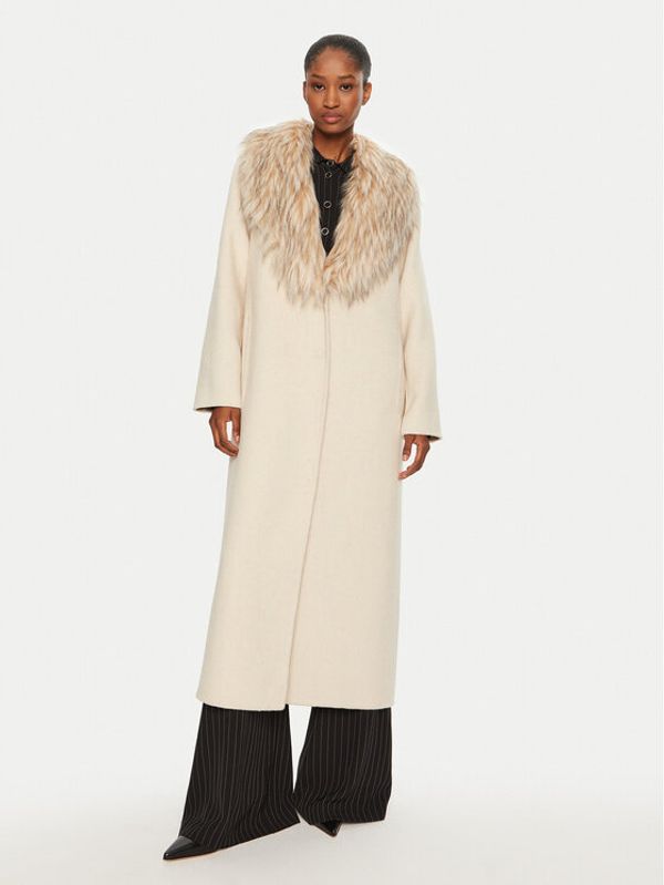 Luisa Spagnoli Luisa Spagnoli Volneni plašč Supplica 541206 Bež Regular Fit