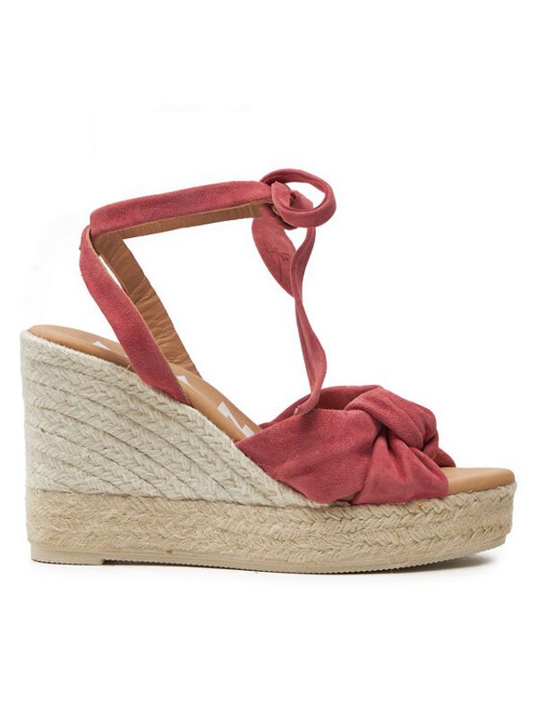 Manebi Manebi Espadrile Hamptons Wedge Espadrilles With Knot W 1.5 WS Bordo rdeča