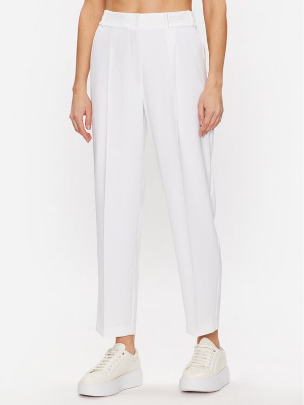 Marc Aurel Marc Aurel Hlače iz tkanine 1692 2000 93181 Bela Relaxed Fit