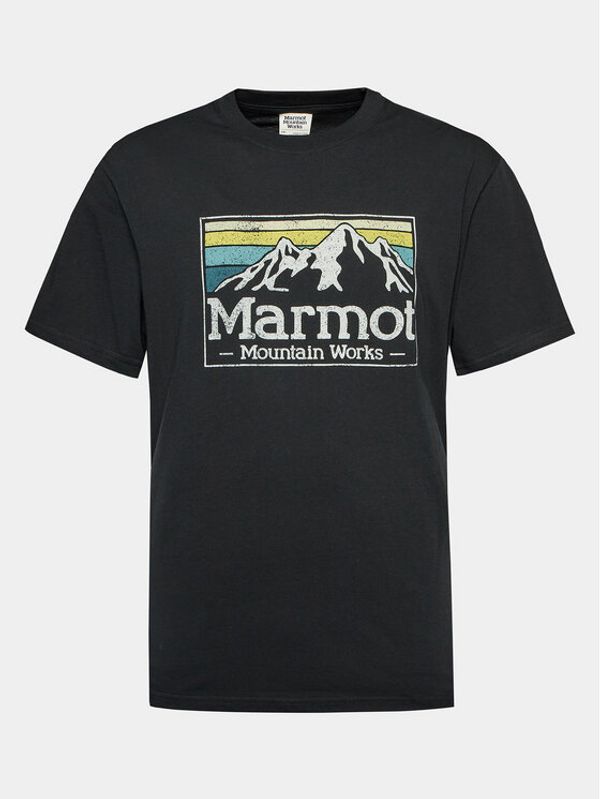 Marmot Marmot Majica MMW Gradient M14823 Črna Regular Fit