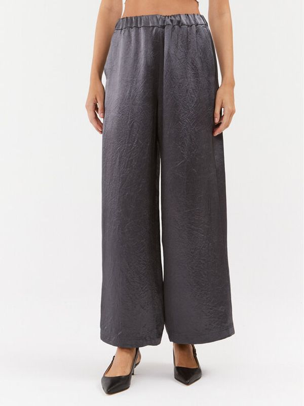 Max Mara Leisure Max Mara Leisure Hlače iz tkanine Acanto 2331360136 Siva Wide Leg