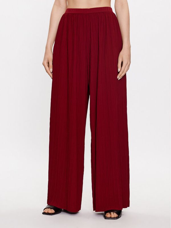 Max Mara Leisure Max Mara Leisure Hlače iz tkanine Alfonsa 2337860134 Bordo rdeča Wide Leg