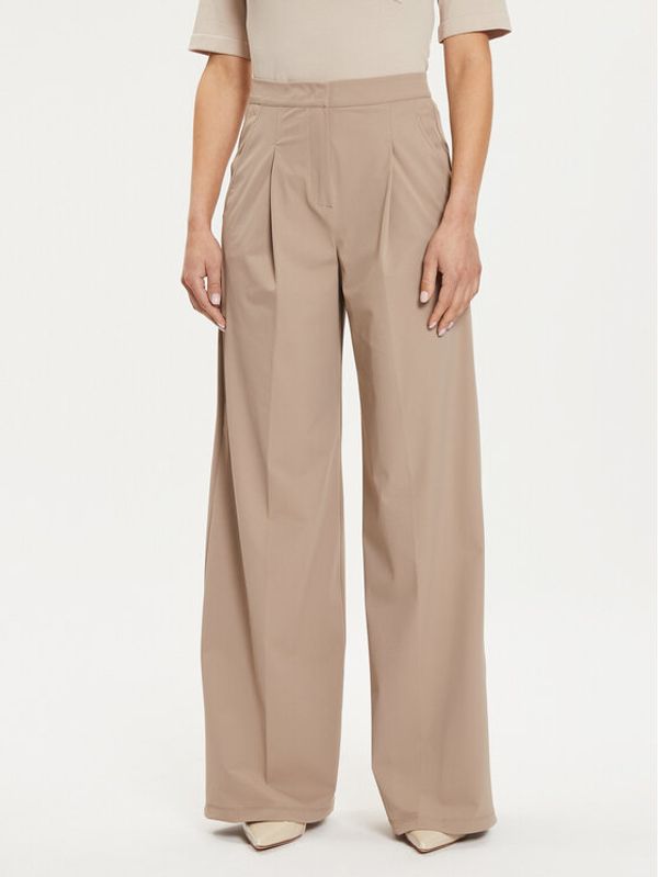 Max Mara Leisure Max Mara Leisure Hlače iz tkanine Bonn 2426786017 Bež Relaxed Fit