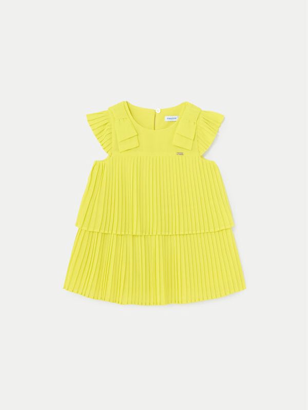 Mayoral Mayoral Elegantna obleka 1911 Rumena Regular Fit