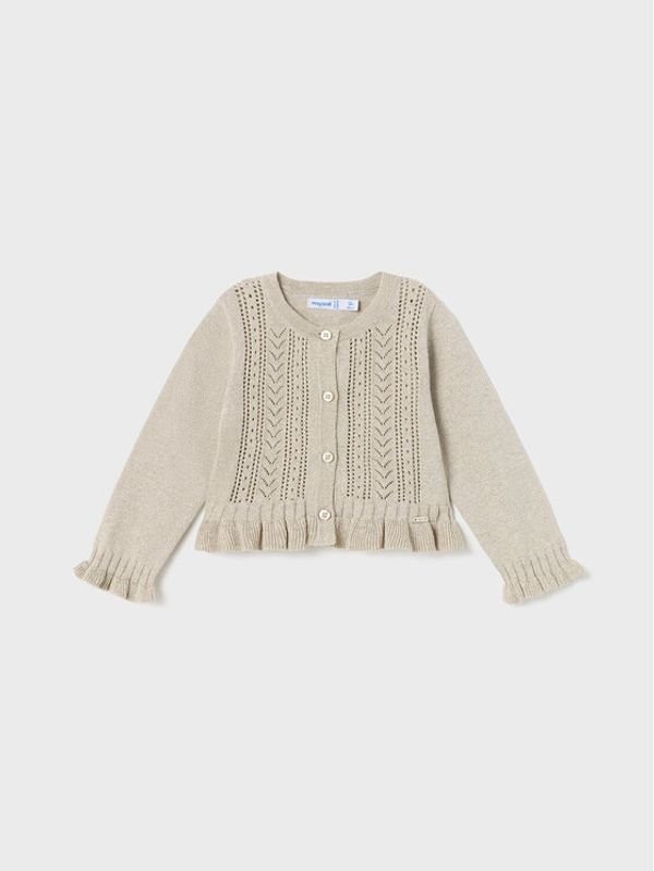 Mayoral Mayoral Pletena jopica 1366 Bež Regular Fit