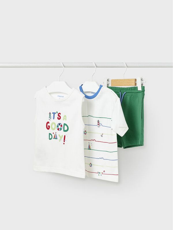 Mayoral Mayoral Set majica, top in kratke hlače 1648 Pisana Regular Fit