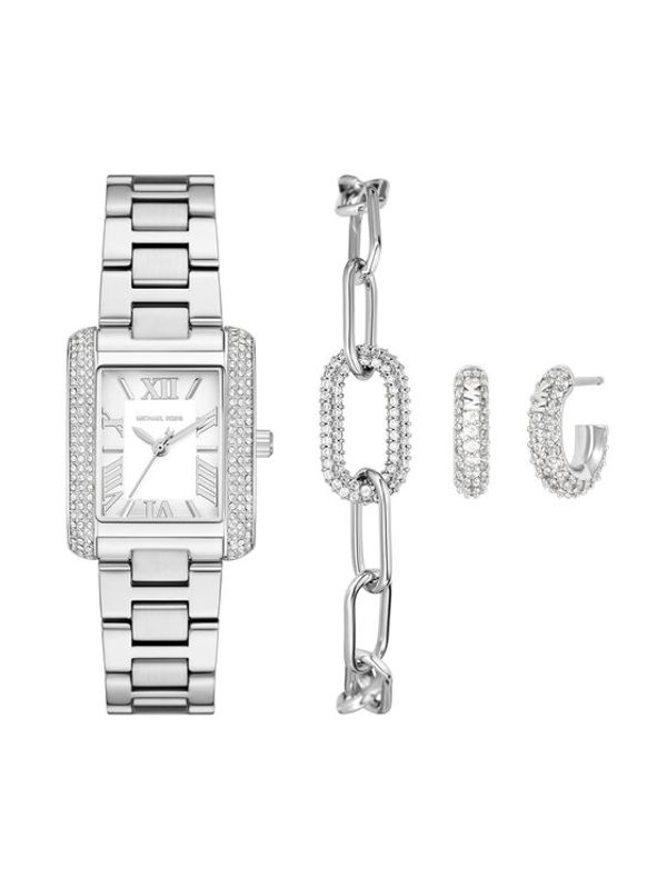 Michael Kors Michael Kors zestaw_zegarek_bransoletka_i_kolczyki Emery MK4839SET Srebrna