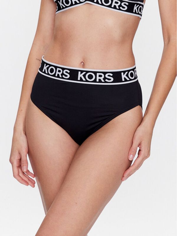 MICHAEL Michael Kors MICHAEL Michael Kors Spodnji del bikini Logo MM2M512 Črna