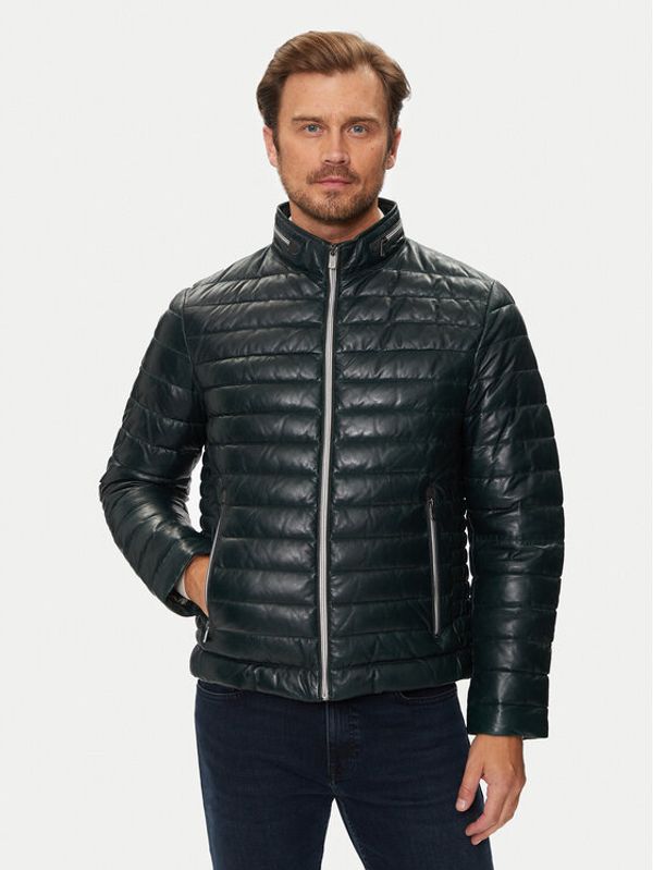 Milestone Milestone Usnjena jakna Cortino 431019 60515 Zelena Regular Fit