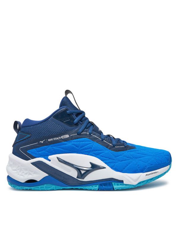 Mizuno Mizuno Čevlji za športe v zaprtih prostorih Wave Stealth Neo 2 Mid X1GA2405 Modra