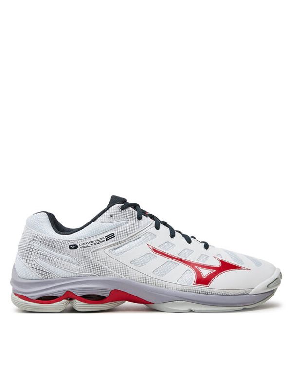 Mizuno Mizuno Čevlji za športe v zaprtih prostorih Wave Voltage 2 V1GA2460 Bela