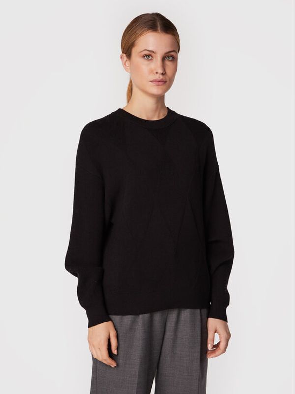 Moss Copenhagen Moss Copenhagen Pulover Britta Jilli 16897 Črna Relaxed Fit