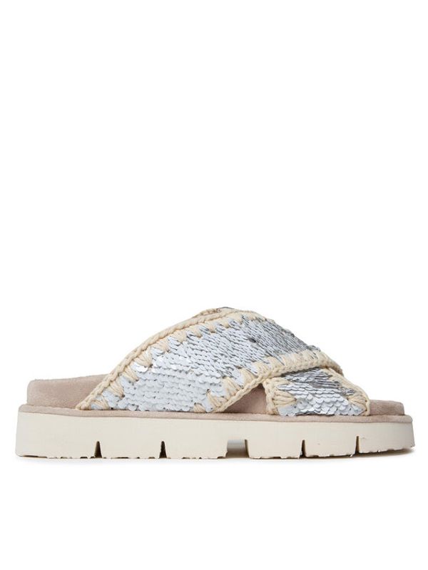 Mou Mou Natikači Criss Cross Bio Bio Sandal Plain SW461000G Bela