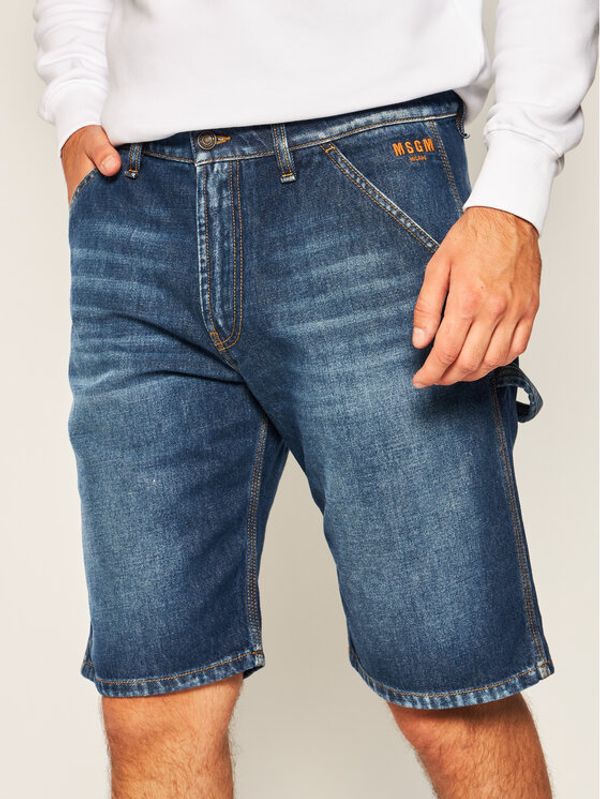 MSGM MSGM Jeans kratke hlače 2840MB43L 207072 Mornarsko modra Regular Fit