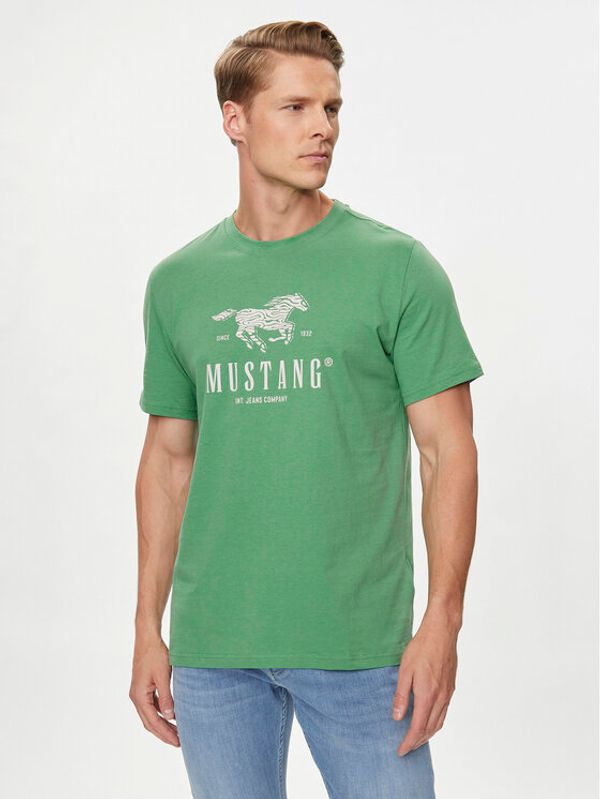 Mustang Mustang Majica Austin 1015069 Zelena Regular Fit