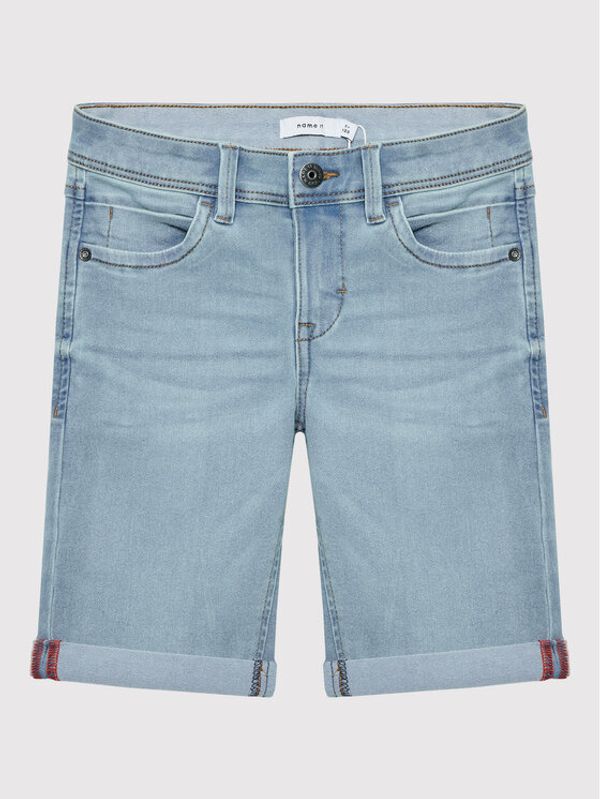 NAME IT NAME IT Jeans kratke hlače 13150022 Modra Slim Fit