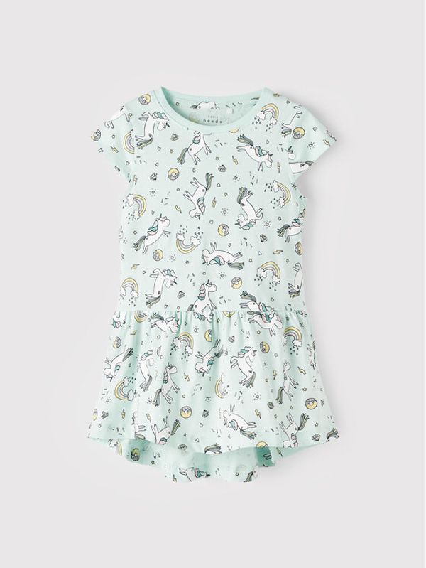 NAME IT NAME IT Vsakodnevna obleka 13202912 Zelena Regular Fit