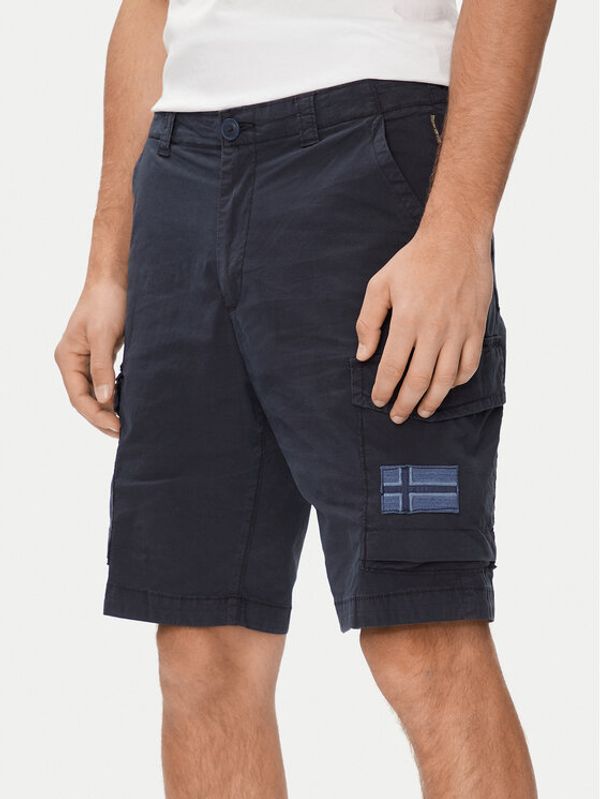 Napapijri Napapijri Kratke hlače iz tkanine N-Horton NP0A4HOS Mornarsko modra Regular Fit