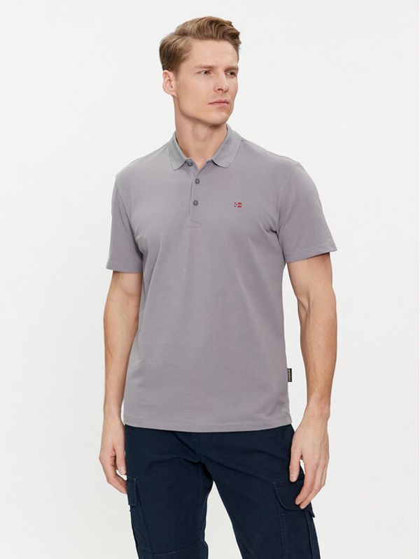 Napapijri Napapijri Polo majica Ealis NP0A4H8B Siva Regular Fit