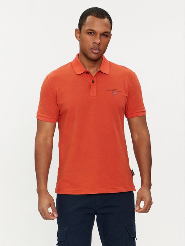 Napapijri Napapijri Polo majica Elbas NP0A4GDL Oranžna Regular Fit