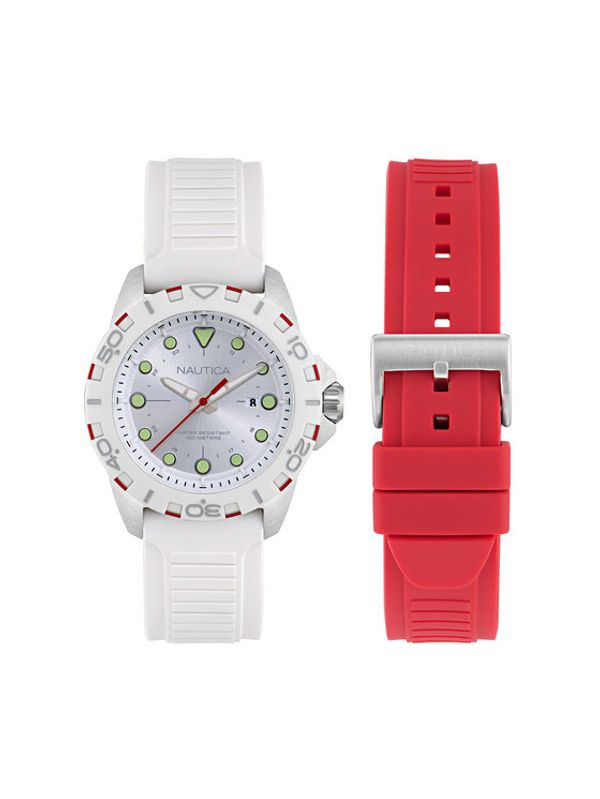 Nautica Nautica Ročna ura Nsr NAPNRS406 Bela