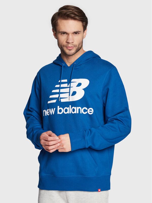 New Balance New Balance Jopa Essentials Stacked Logo MT03558 Modra Relaxed Fit