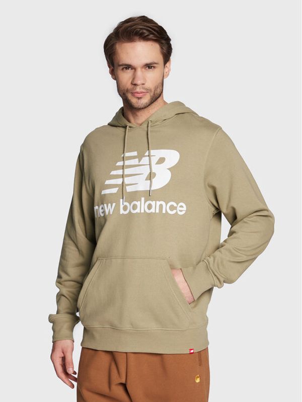 New Balance New Balance Jopa Essentials Stacked Logo MT03558 Zelena Relaxed Fit