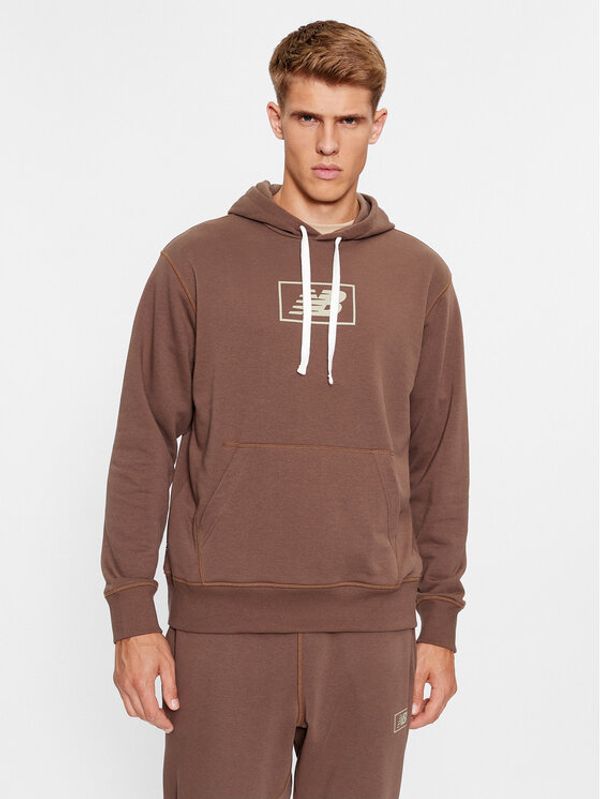 New Balance New Balance Jopa NB Essentials Hoodie MT33508 Rjava Regular Fit