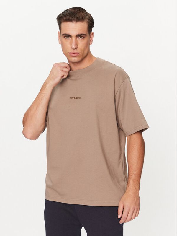 New Balance New Balance Majica Athletics Linear T-Shirt MT33560 Rjava Regular Fit