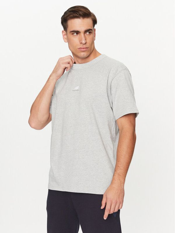 New Balance New Balance Majica Athletics Remastered Graphic Cotton Jersey Short Sleeve T-shirt MT31504 Siva Regular Fit