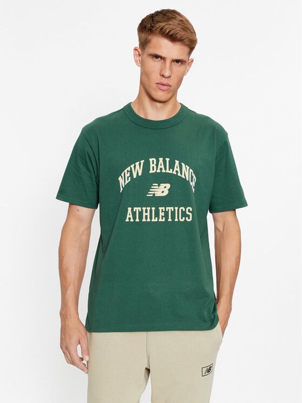 New Balance New Balance Majica Athletics Varsity Graphic T-Shirt MT33551 Zelena Regular Fit