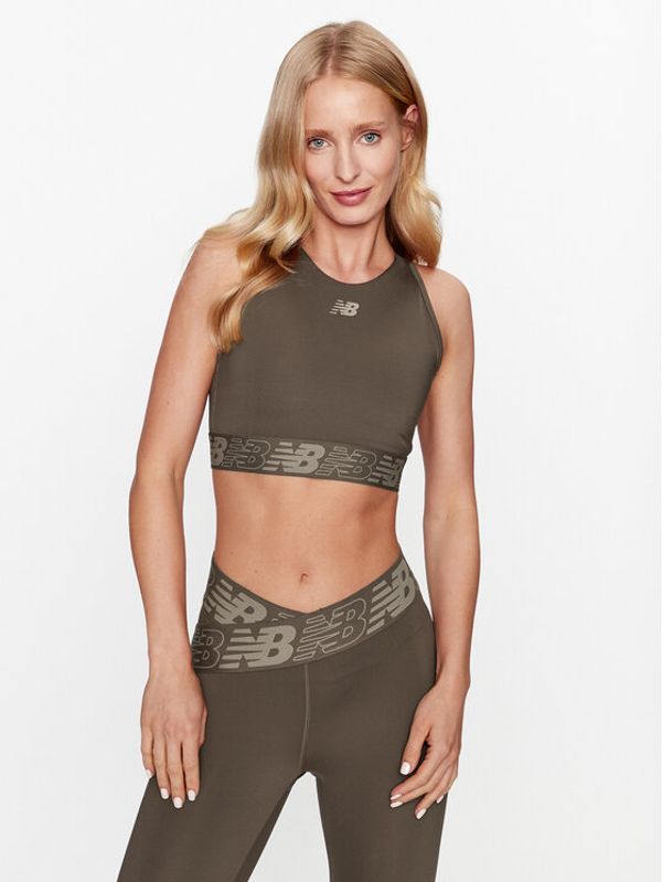 New Balance New Balance Špotni nedrček Relentless Crop Bra WB31175 Rjava Regular Fit